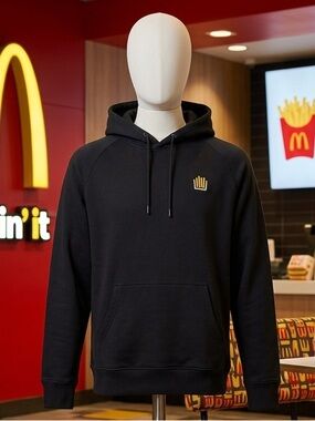 Storm Black Hoodie with Yellow Fries Logo